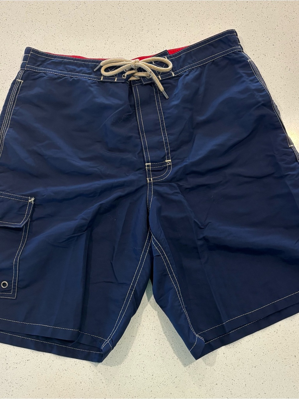 Men's Navy Polo Swim Trunks